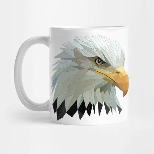 Artistic Polygon Bald Eagle by Sticker Steve